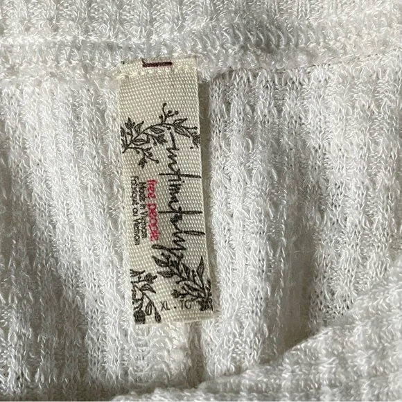 Free People Cream Going Places Snaps Waffle Knit Cardigan Sweater - 35604 - Picture 14 of 16